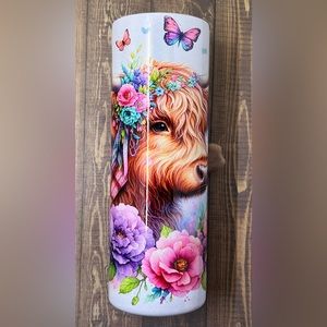 Highland Cow- 20oz Shimmery Stainless Steel Tumbler